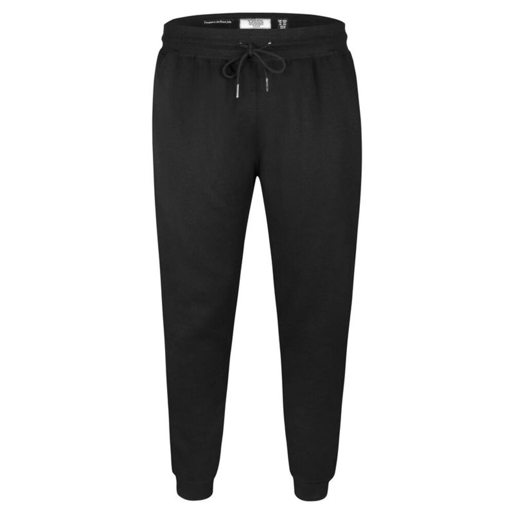 Duke Mens D555 Brandon Cuffed Kingsize Sweatpants / Black